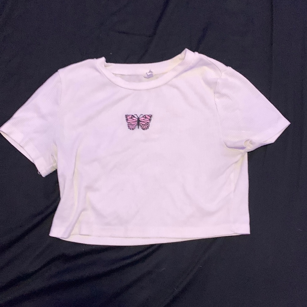Butterfly sweats and crop top set, Good condition